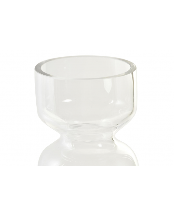 Vase en verre transparent