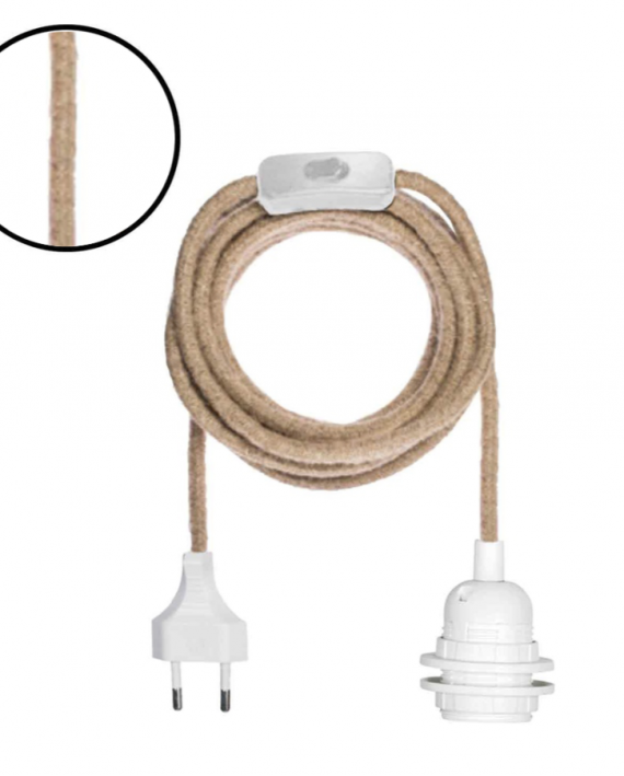 Suspension douille blanche baladeuse 400cm