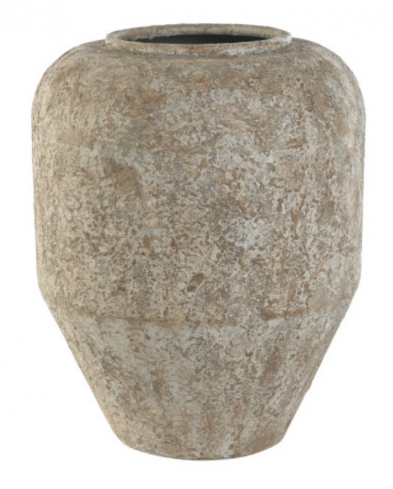 vase métal blanc