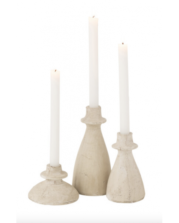 Set de 3 Chandeliers / bougeoirs Agora Terra Beige